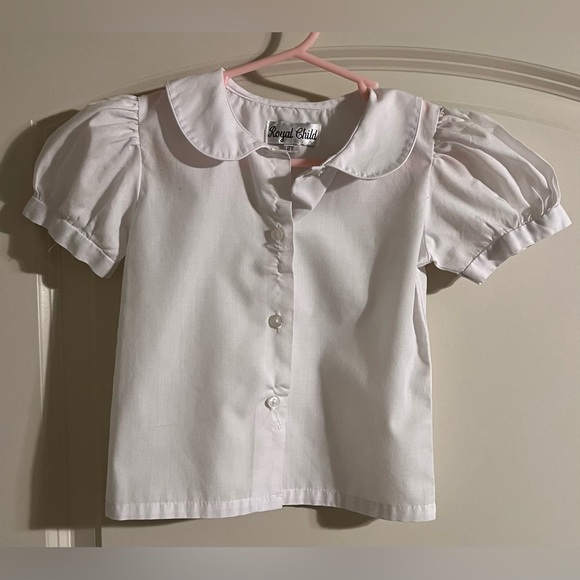 Peter Pan collared top with puff sleeves by Royal Child, size 2T - Picture 1 of 3